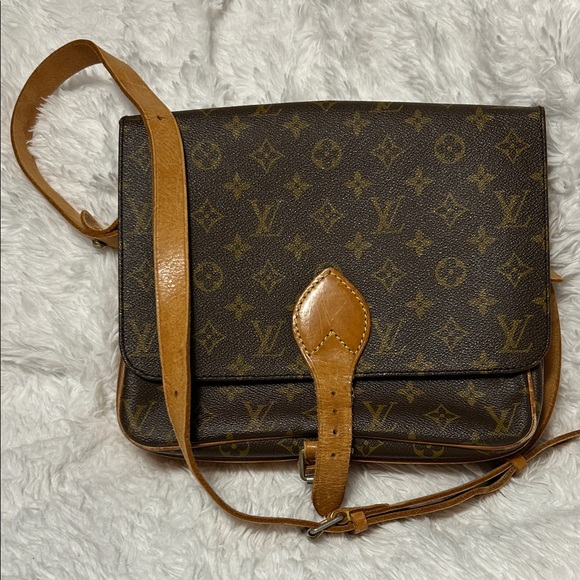 Authentic Vintage Louis Vuitton Brown and Tan Crossbody Bag